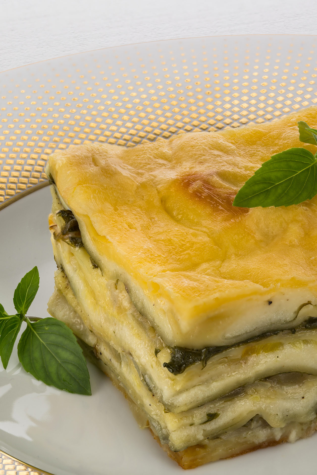 French style lasagne with courgettes and Charmidor