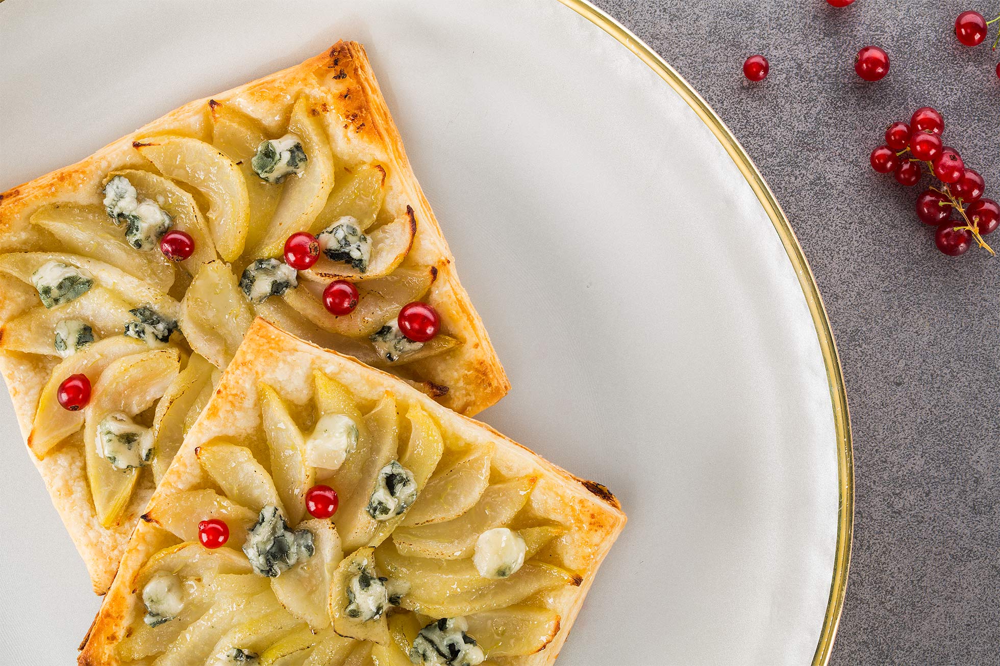Pear and Roquefort tart