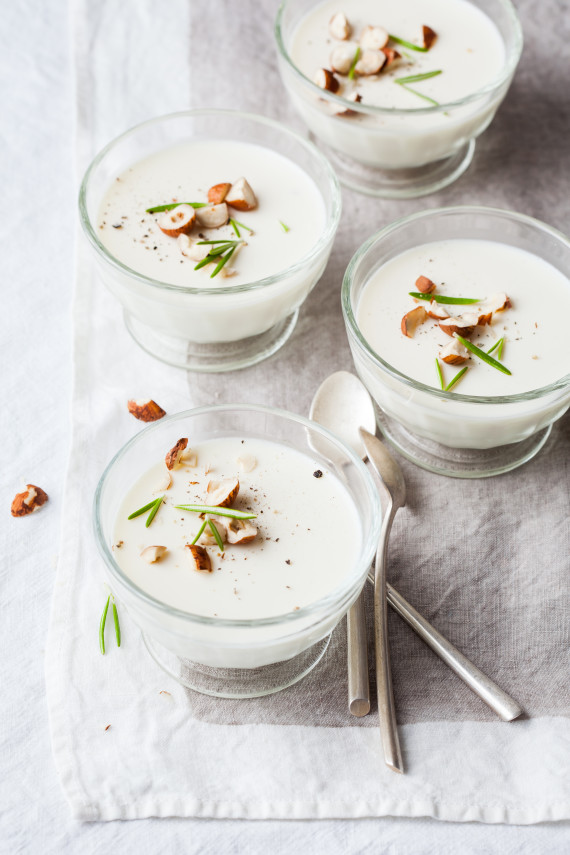 Panna cotta al estilo francés con Chèvre y romero