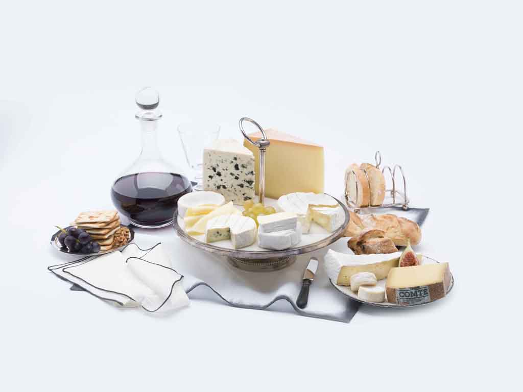 Cheeses on a plate
