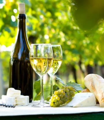 Wine and cheeses